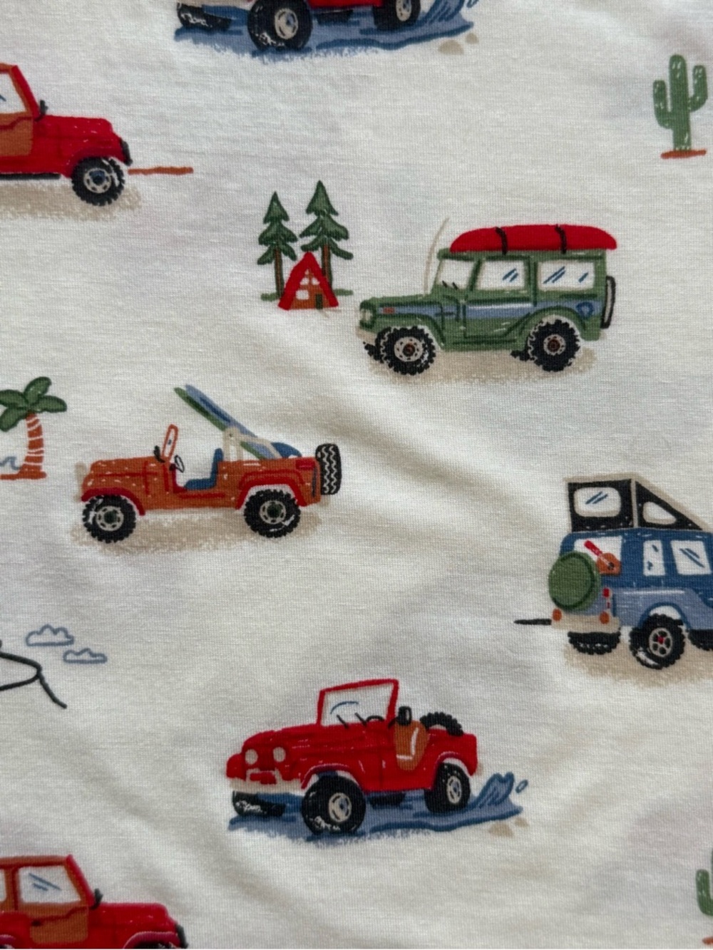 Angel Dear Boys Off-Road Adventure Short Sleeve Loungewear Set - Size 6-12M - Picture 8 of 16